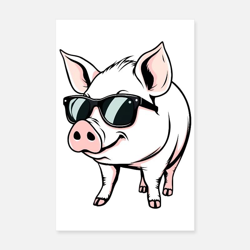 Schwein Poster 20x30 cm