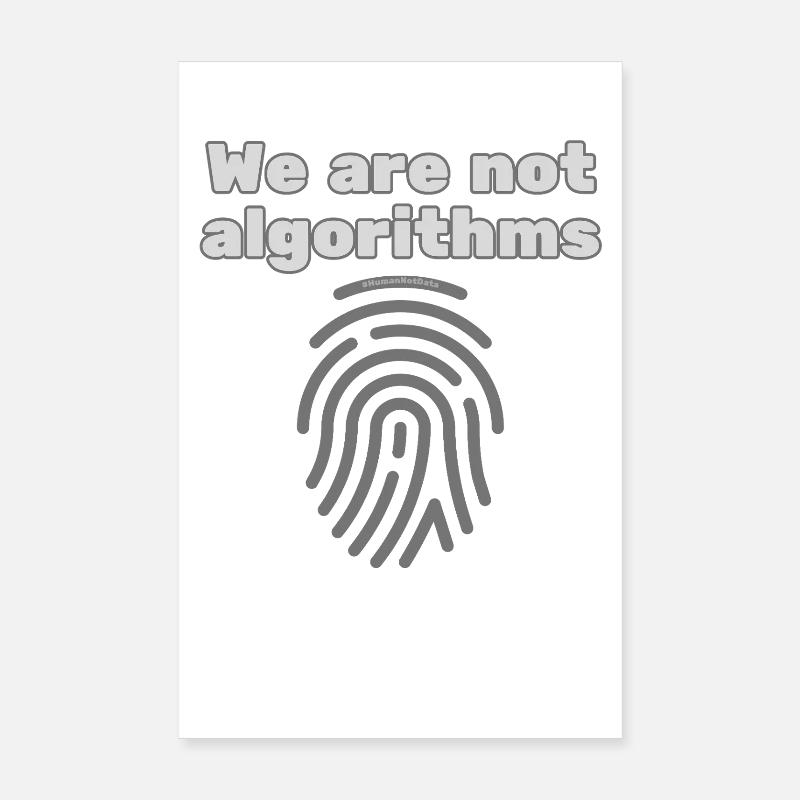 Mensch statt Algorithmus – Statement T-Shirt Poster 20x30 cm