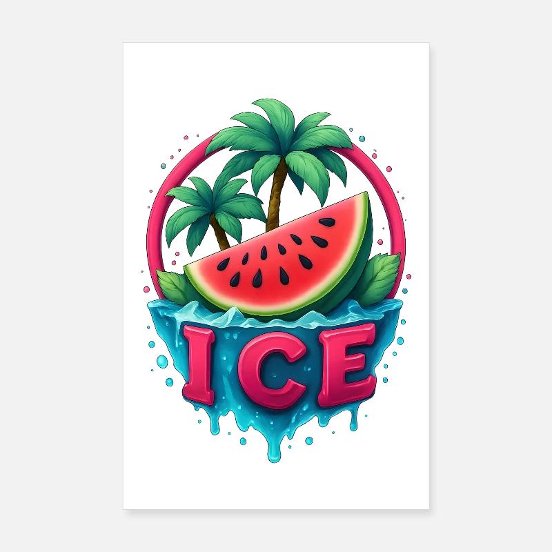 Fraîcheur Tropicale îles de la pastèque Poster 20 x 30 cm