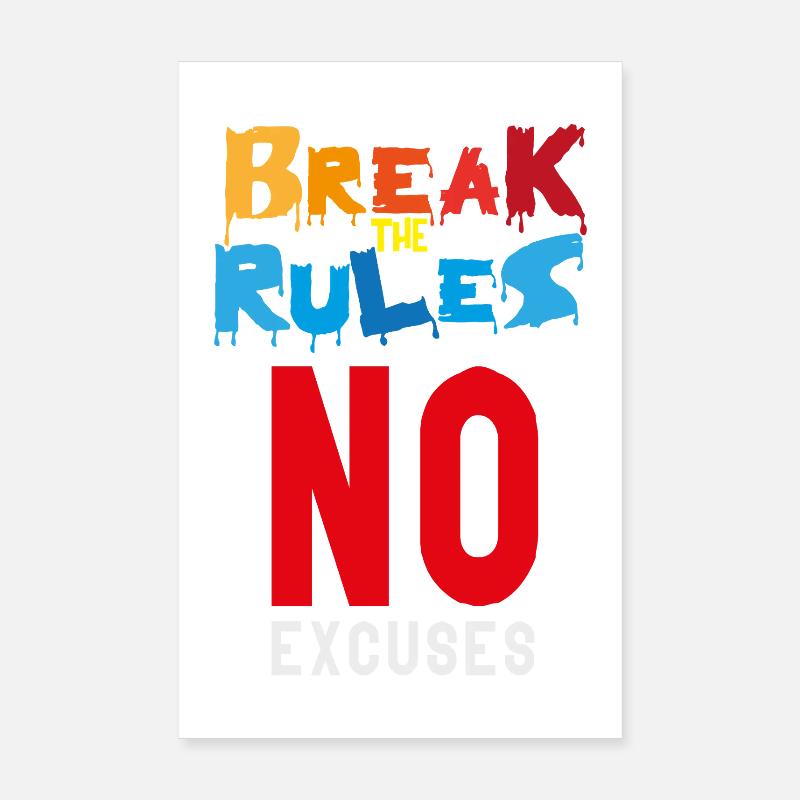 Brechen Sie die Regeln Poster 20x30 cm