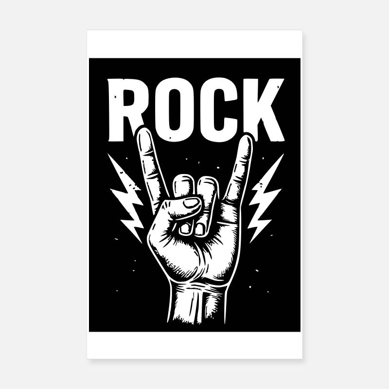 Rock on Poster 20x30 cm