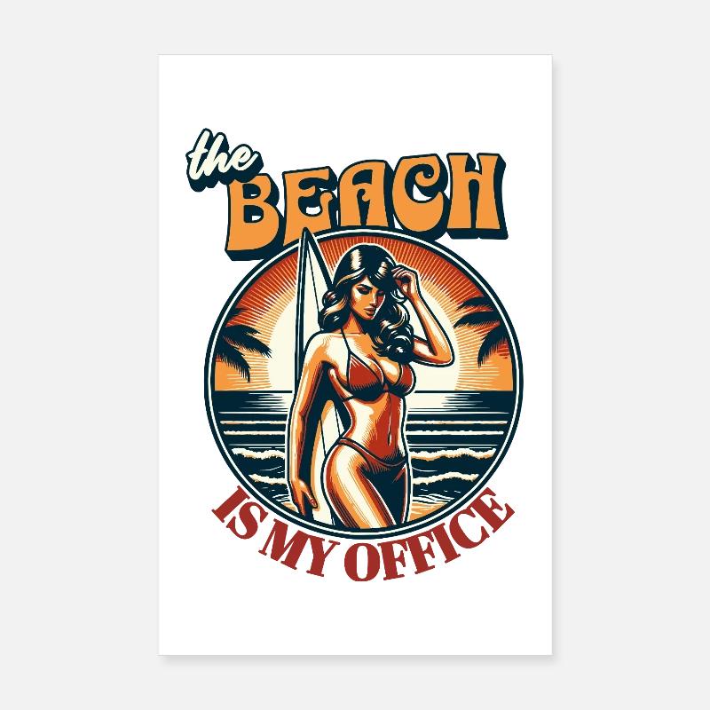 John Doe Jr  - The Beach  Is My Office Poster 20x30 cm