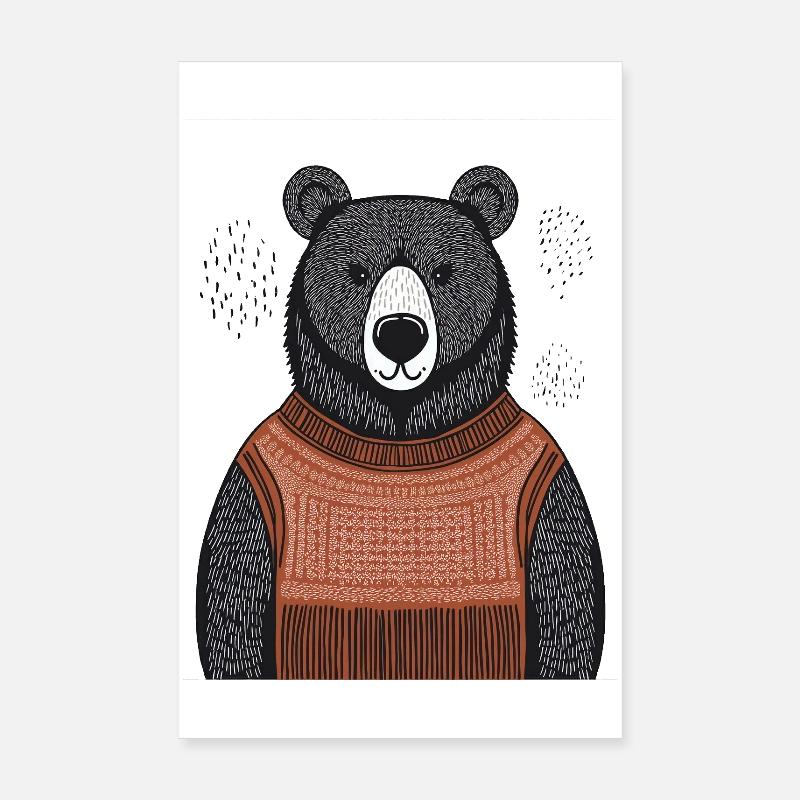 Ours douillet Poster 20 x 30 cm