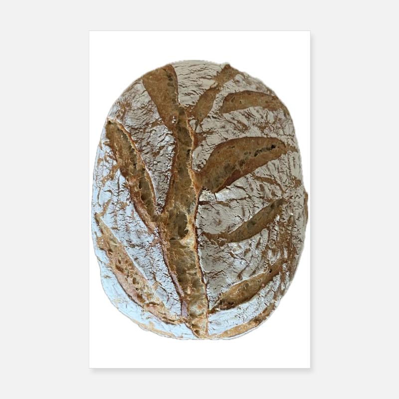 Rustikales Sauerteigbrot Illustration Poster 20x30 cm