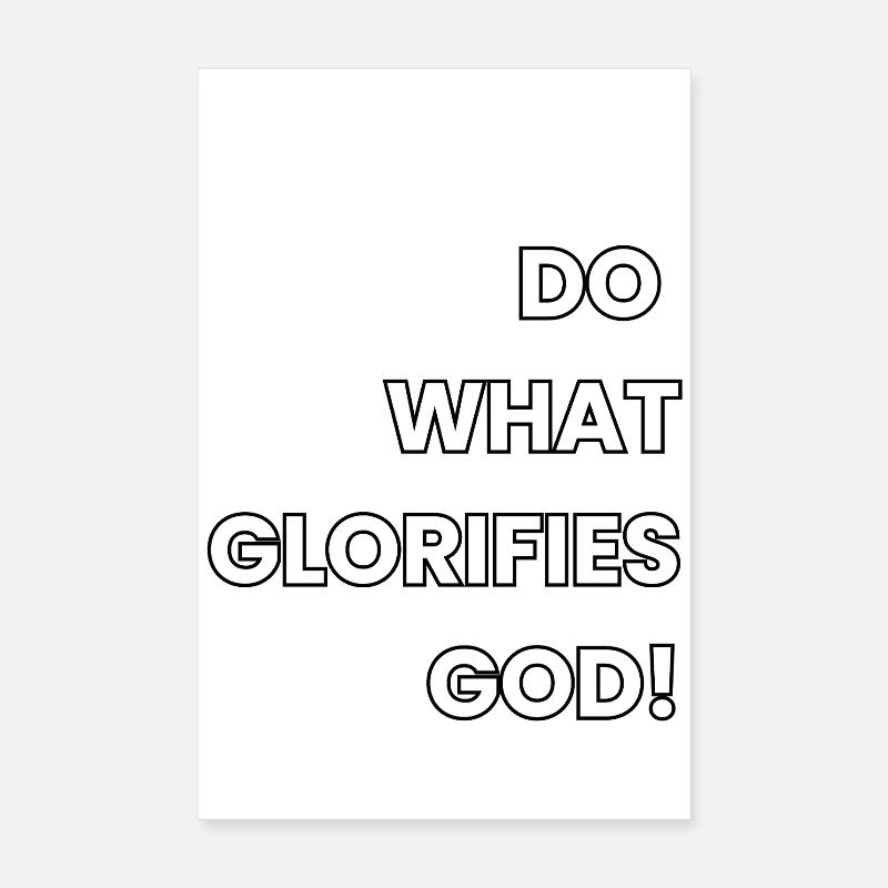 Verherrliche Gott - Poster 20x30 cm - Weiß