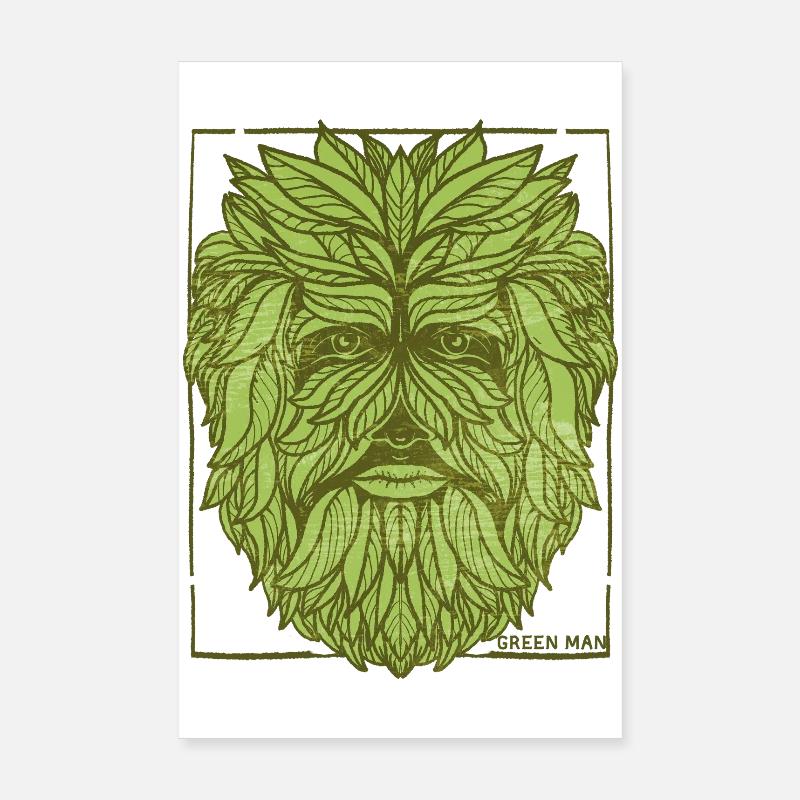 Conception de visage d'arbre mystique Poster 20 x 30 cm