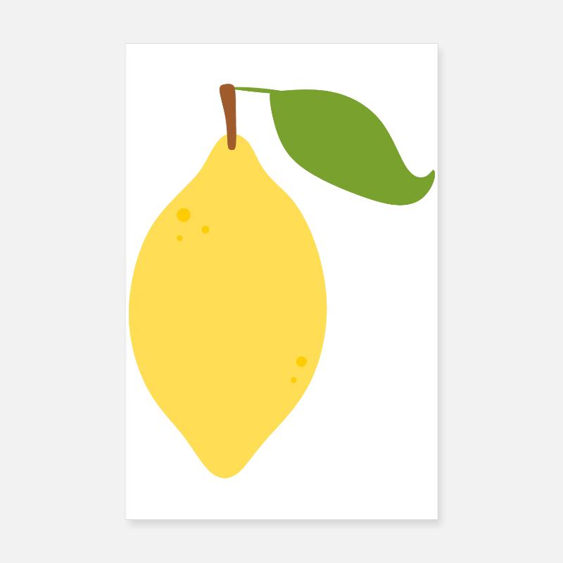 Conception moderne de motif d’agrumes citron Poster 20 x 30 cm