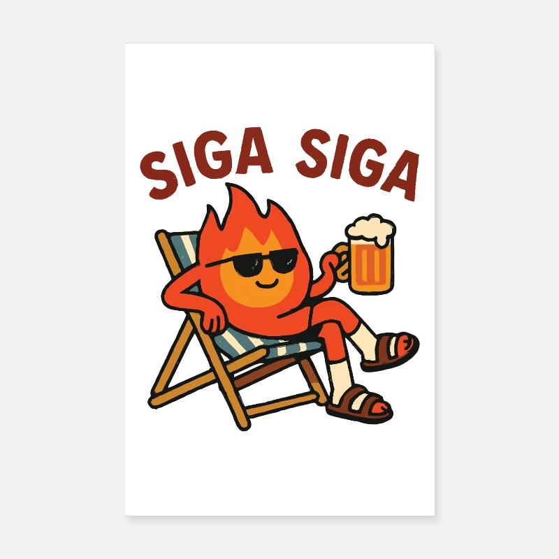 Chypriote Siga Siga Sun Poster 20 x 30 cm