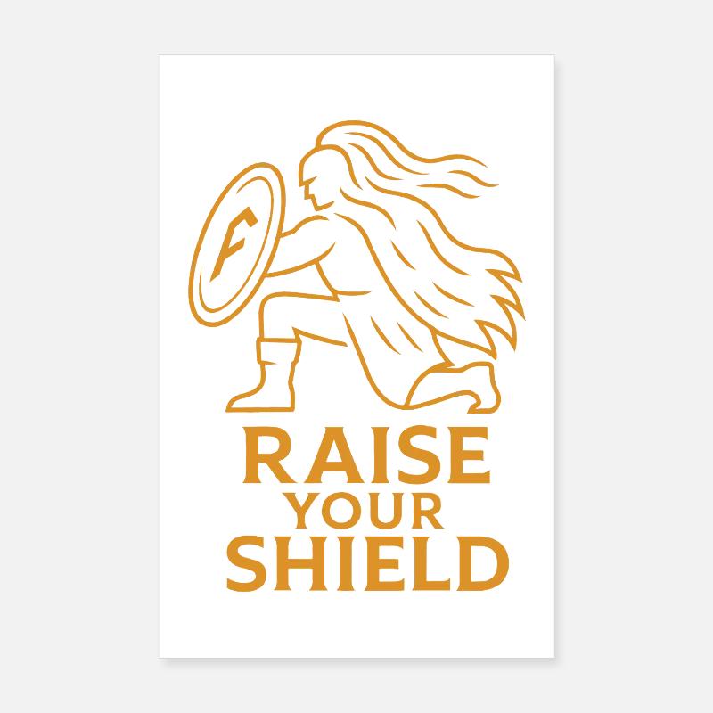 Empowered Shield Illustration Poster 8" x 12" (20x30 cm)