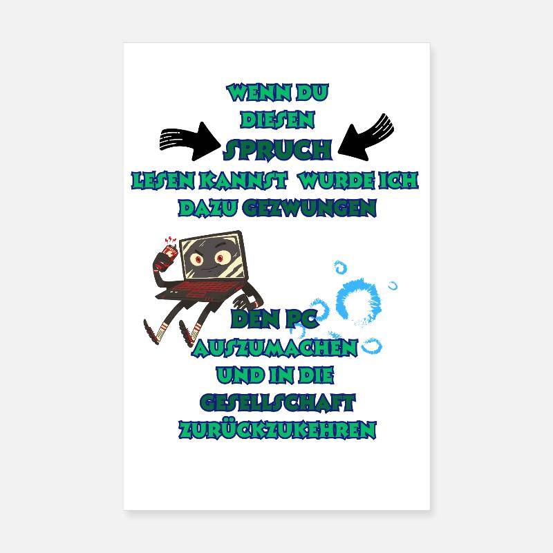 Humorvoller Computerwitz für Technikfans Poster 20x30 cm