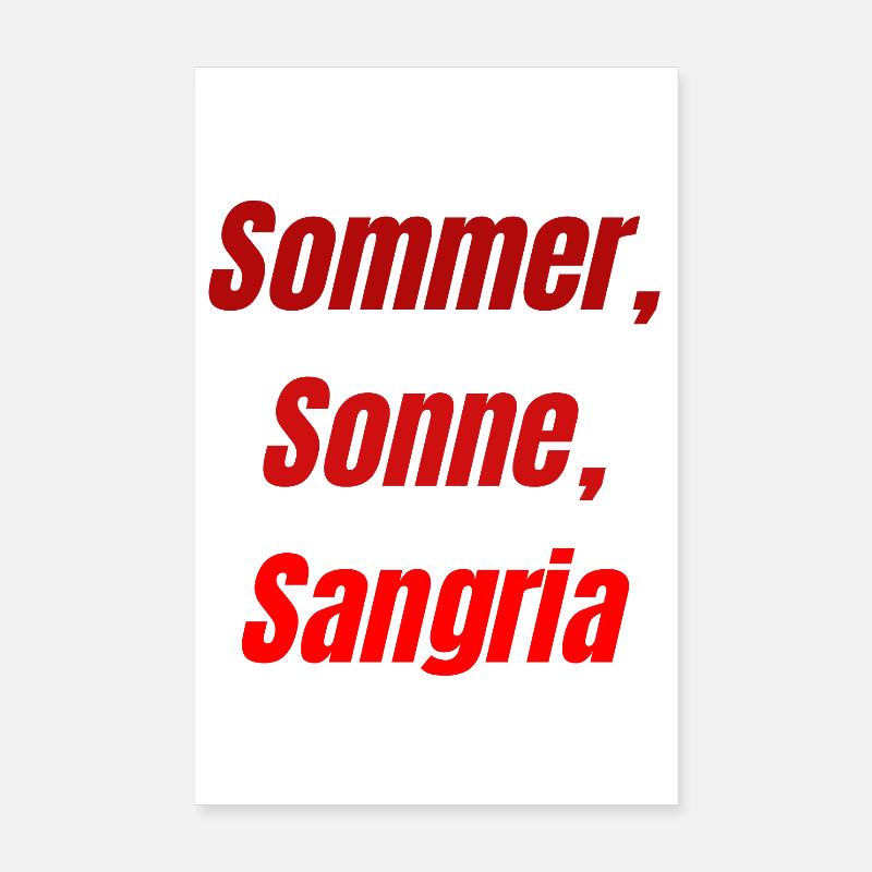 Soleil d’été Sangria Design - Poster 20 x 30 cm - blanc