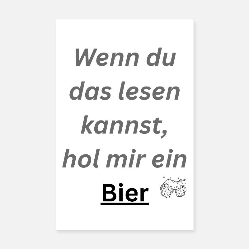 Hol mir Bier Poster 20x30 cm