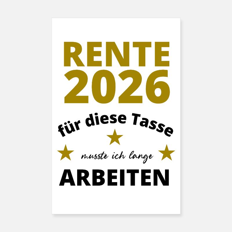 Conception de l’anniversaire de la pension 2026 Poster 20 x 30 cm