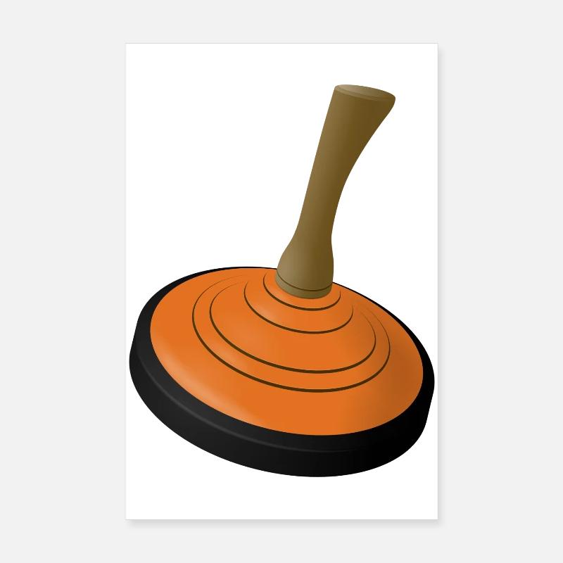 CURLING ORANGE_FUR_WUNSCHNAME Poster 8" x 12" (20x30 cm)