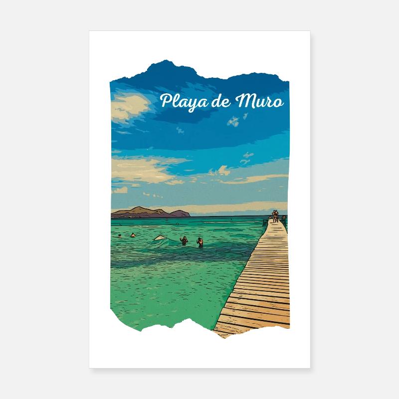 Playa de Muro - Mallorca Poster 20x30 cm