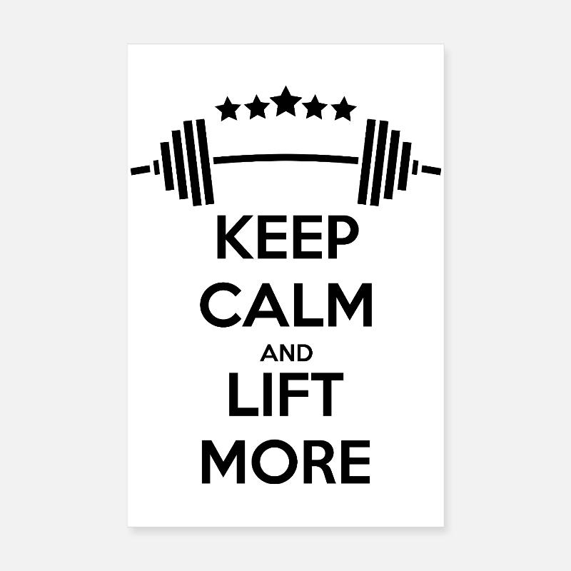 Keep Calm GYM: Strength & Motivation Poster 8" x 12" (20x30 cm)