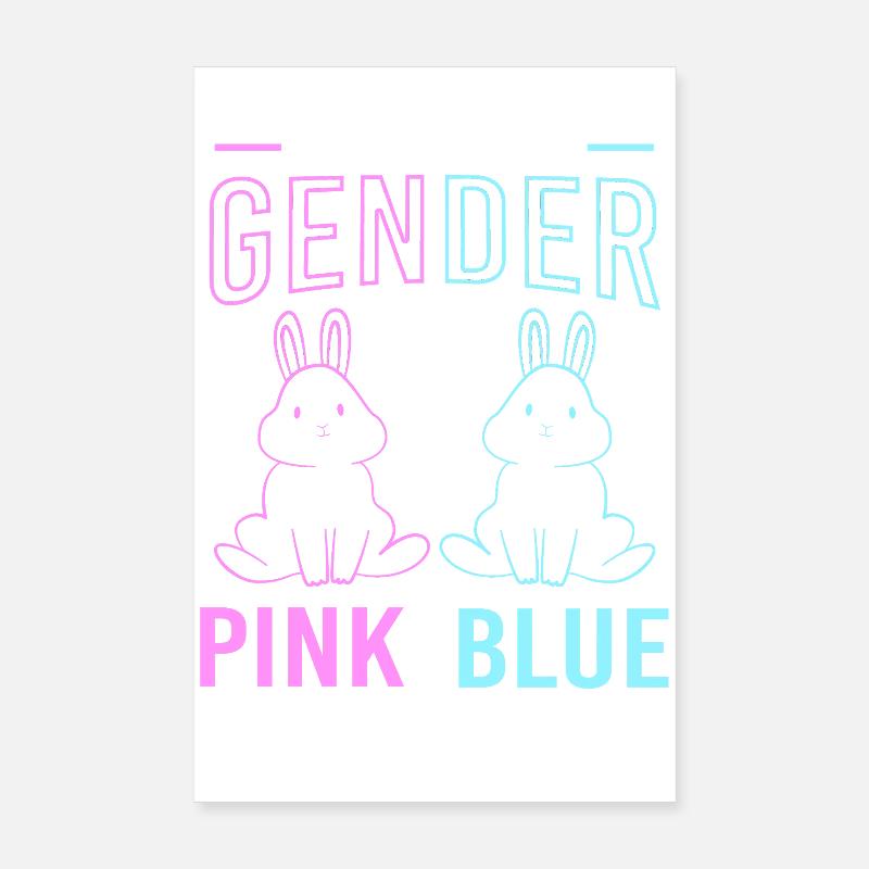 Werdende Mutter Ostern Gender Reveal Poster 20x30 cm