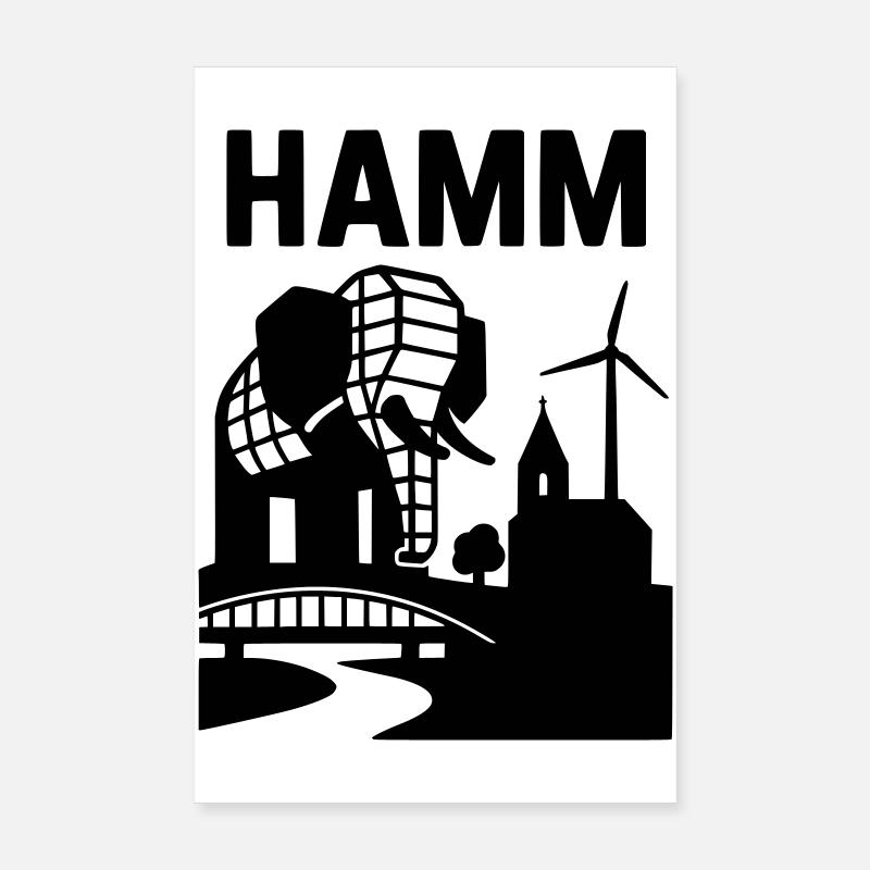 Monument de Hamm Westphalie Poster 20 x 30 cm