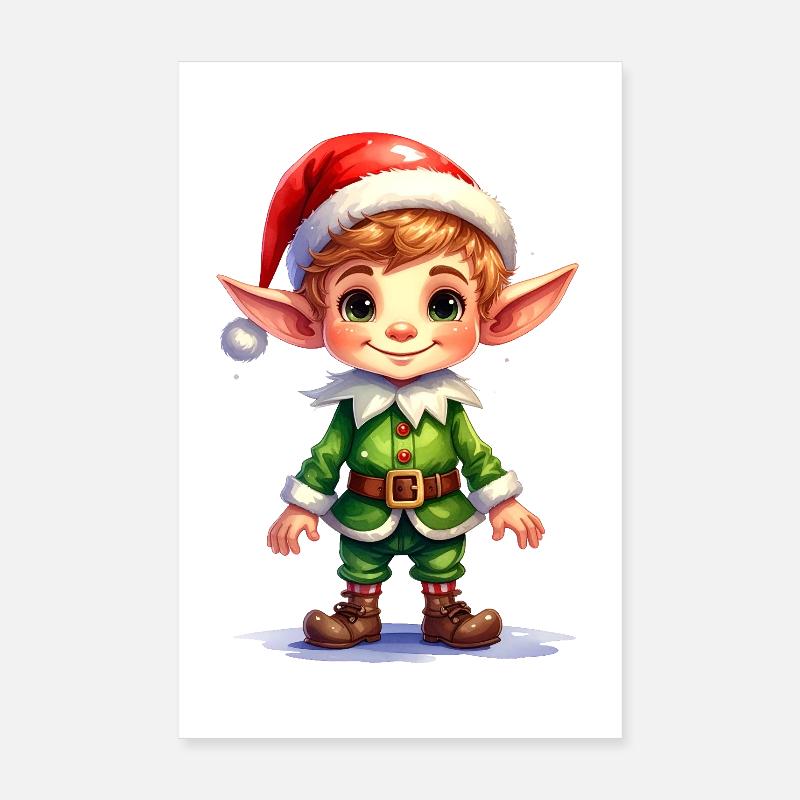 Elfe de Noël Poster 20 x 30 cm