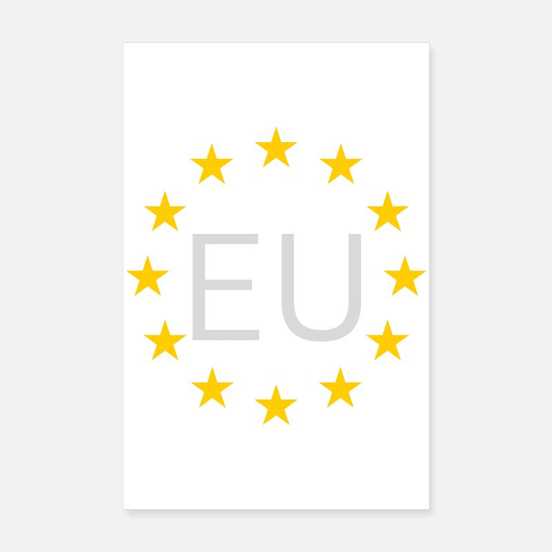 EU Star Circle Graphic Poster 8" x 12" (20x30 cm)