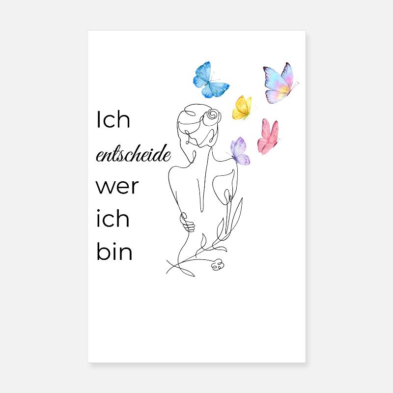 Ich ENTSCHEIDE wer ich bin Poster 20x30 cm