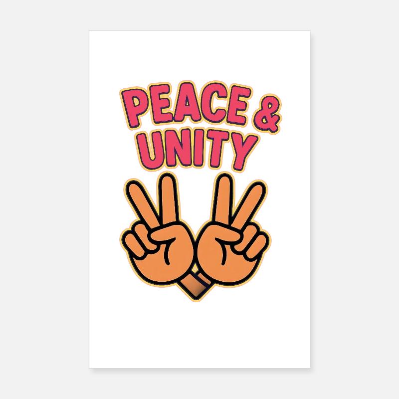 Frieden & Einheit Hand Friedenszeichen Poster 20x30 cm