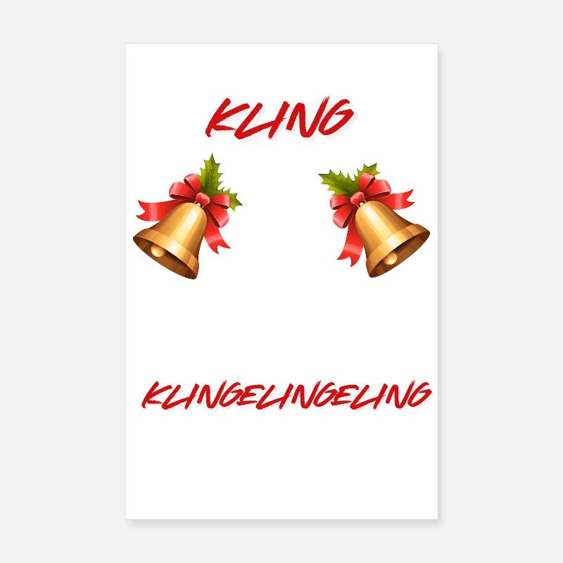 Weihnachts Glöckchen Poster 20x30 cm