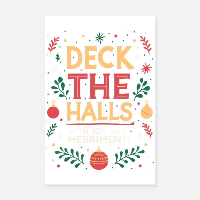 Deck the Halls en Joie Poster 20 x 30 cm
