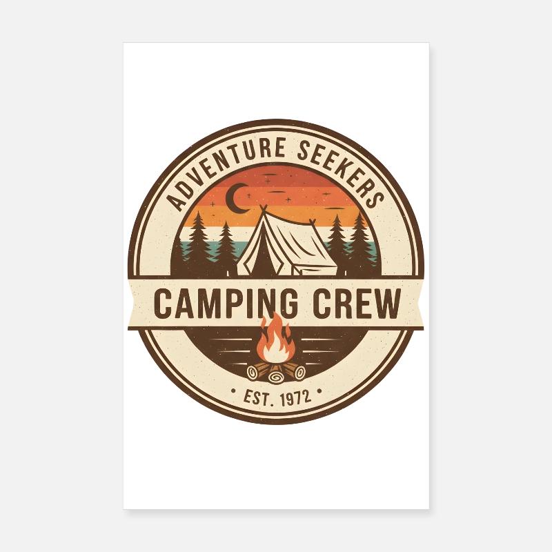 Aventure de l’équipe de camping Poster 20 x 30 cm