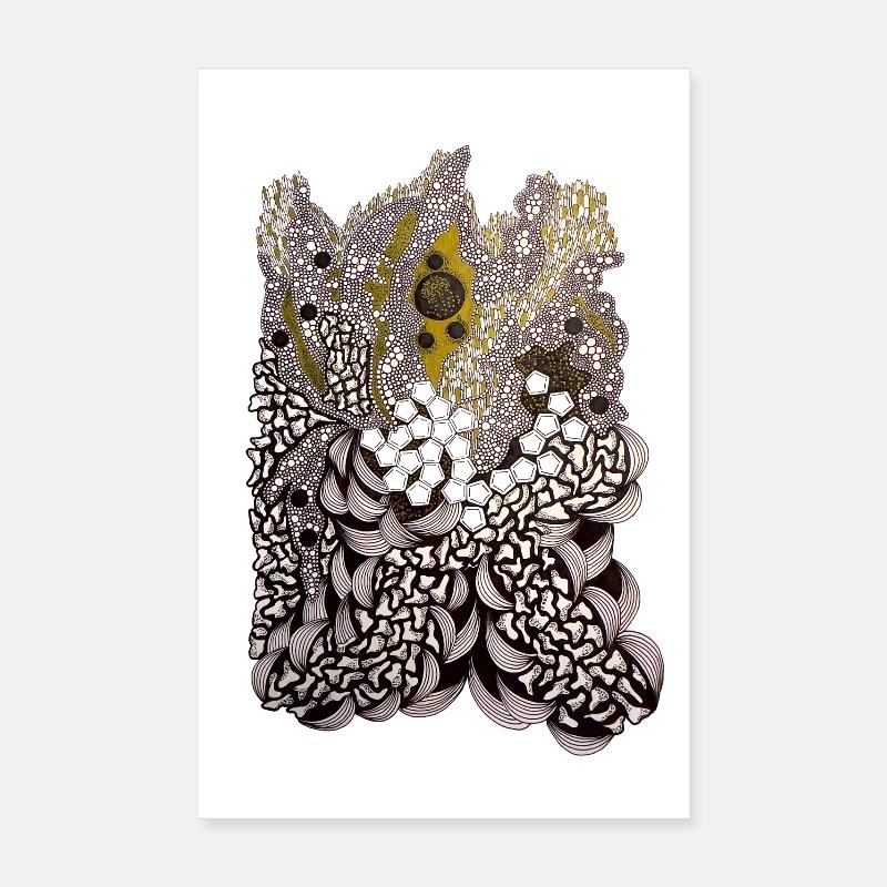 Ornement du labyrinthe de corail Poster 20 x 30 cm