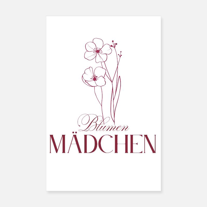 Blumenmädchen Poster 20x30 cm
