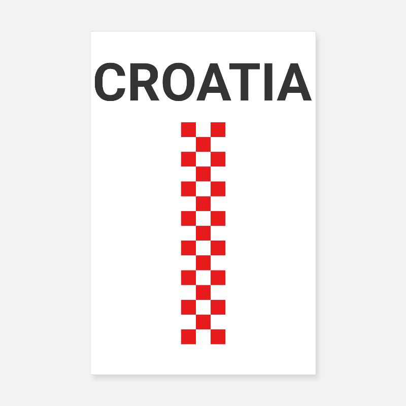Croatia Vertical Squares - Poster 8" x 12" (20x30 cm) - white