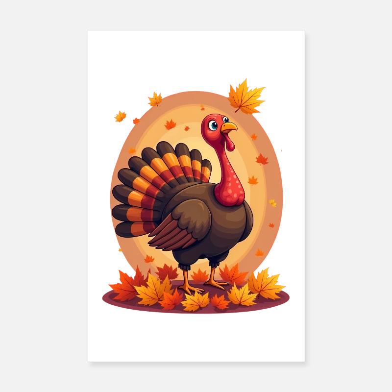 Thanksgiving Lustiger Thanksgiving Truthahn Poster 20x30 cm