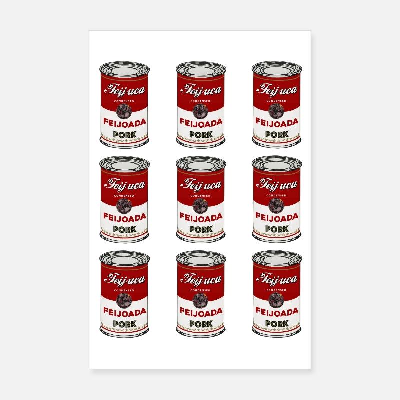 Feijoada Pork Can Pattern Poster 8" x 12" (20x30 cm)