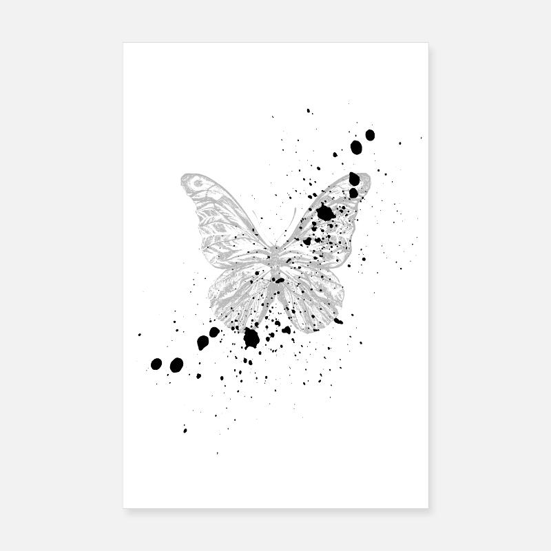 White Butterfly - Poster 8" x 12" (20x30 cm) - white