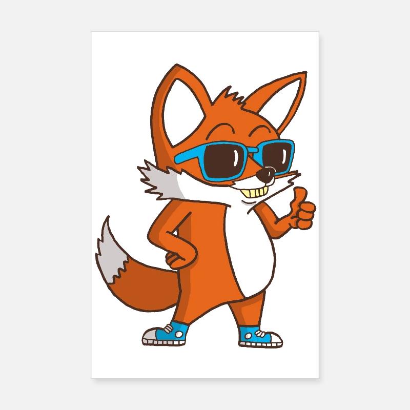 Cool Fox Poster 8" x 12" (20x30 cm)