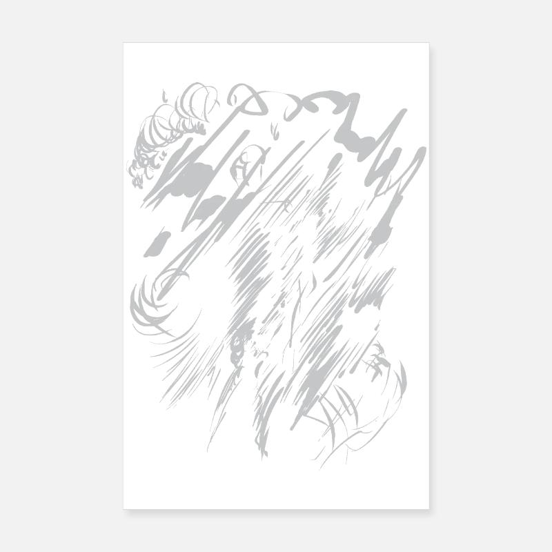 Hintergrund Abstrakte Kunst - Grau Poster 20x30 cm