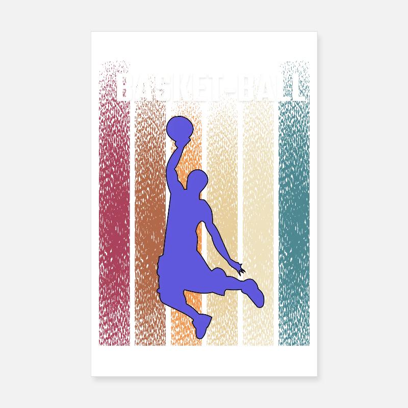 Basketball - Poster 20x30 cm - Weiß