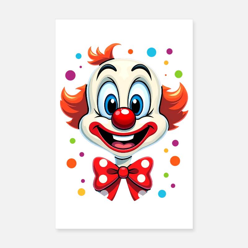 Déguisement de clown de carnaval Carnaval Carnaval Poster 20 x 30 cm