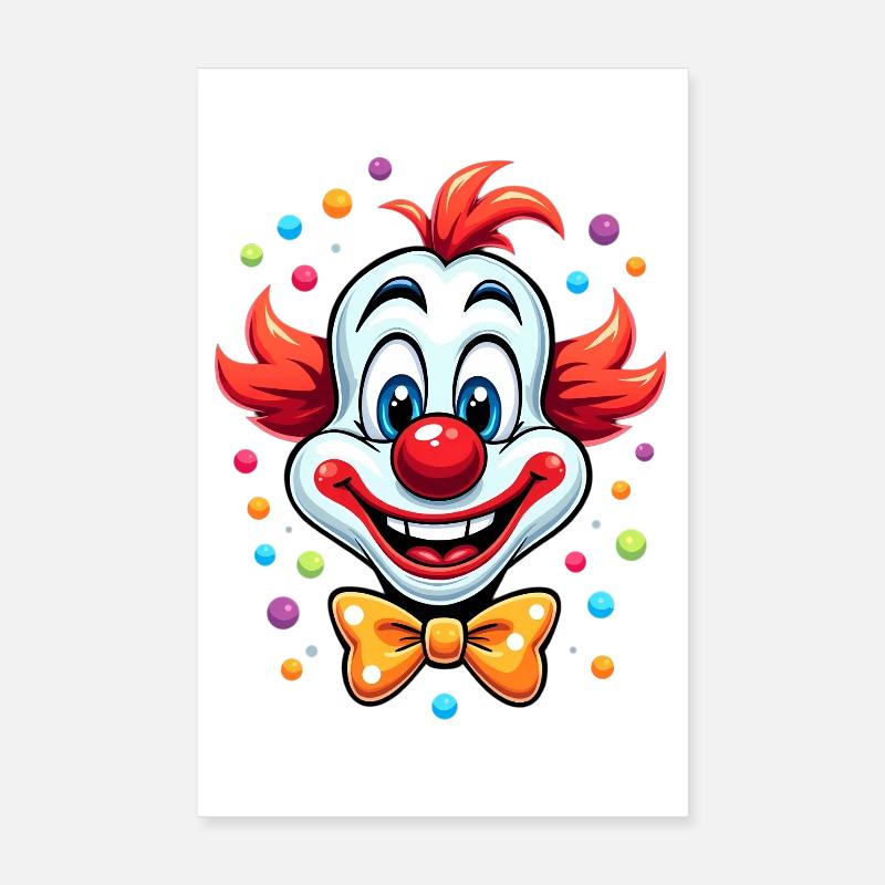 Déguisement de clown de carnaval Carnaval Carnaval Poster 20 x 30 cm