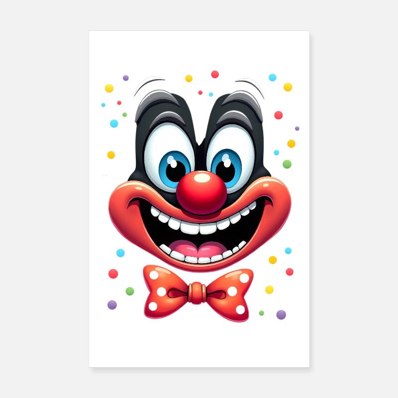Déguisement de clown de carnaval Carnaval Carnaval Poster 20 x 30 cm