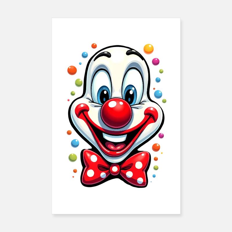Déguisement de clown de carnaval Carnaval Carnaval Poster 20 x 30 cm