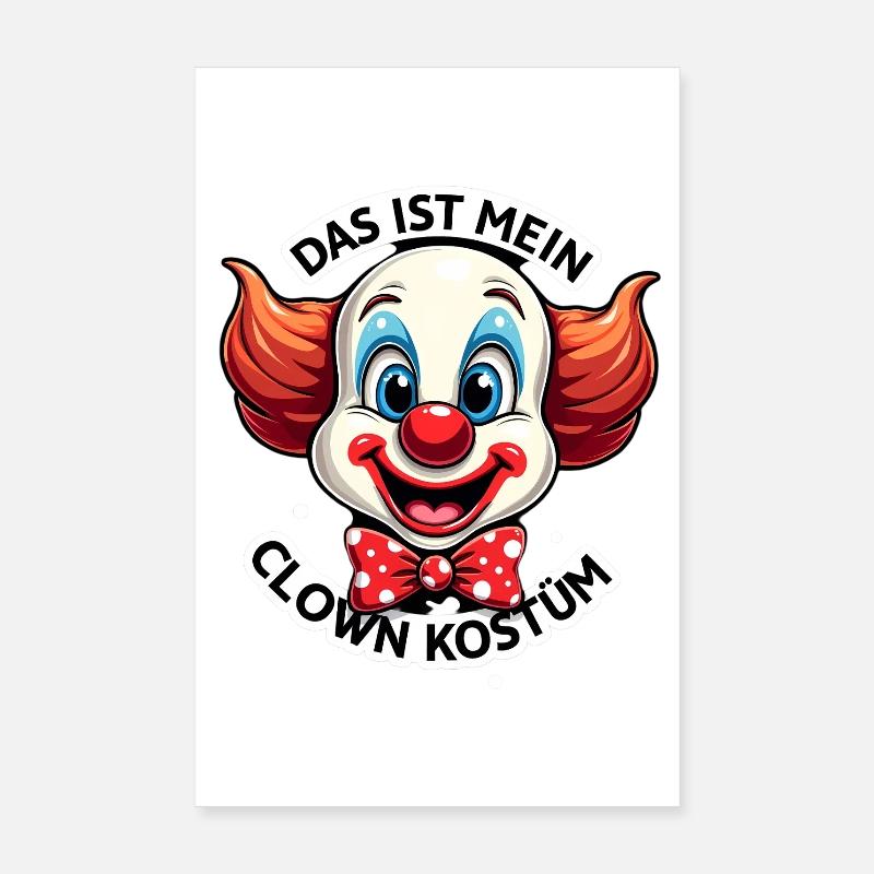 Déguisement de clown de carnaval Carnaval Carnaval Poster 20 x 30 cm