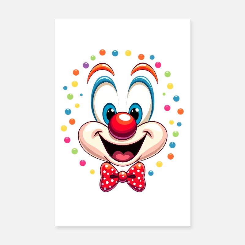 Déguisement de clown de carnaval Carnaval Carnaval Poster 20 x 30 cm