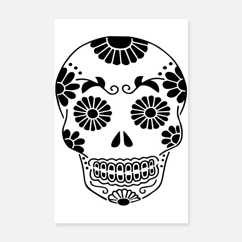 Tête de mort  Poster 20 x 30 cm