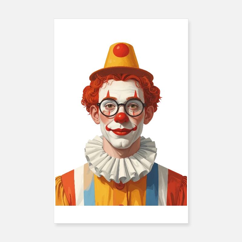 A clown for carnival / carnival Poster 8" x 12" (20x30 cm)