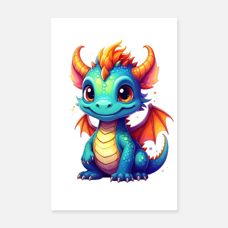 Dragon mignon Poster 20 x 30 cm