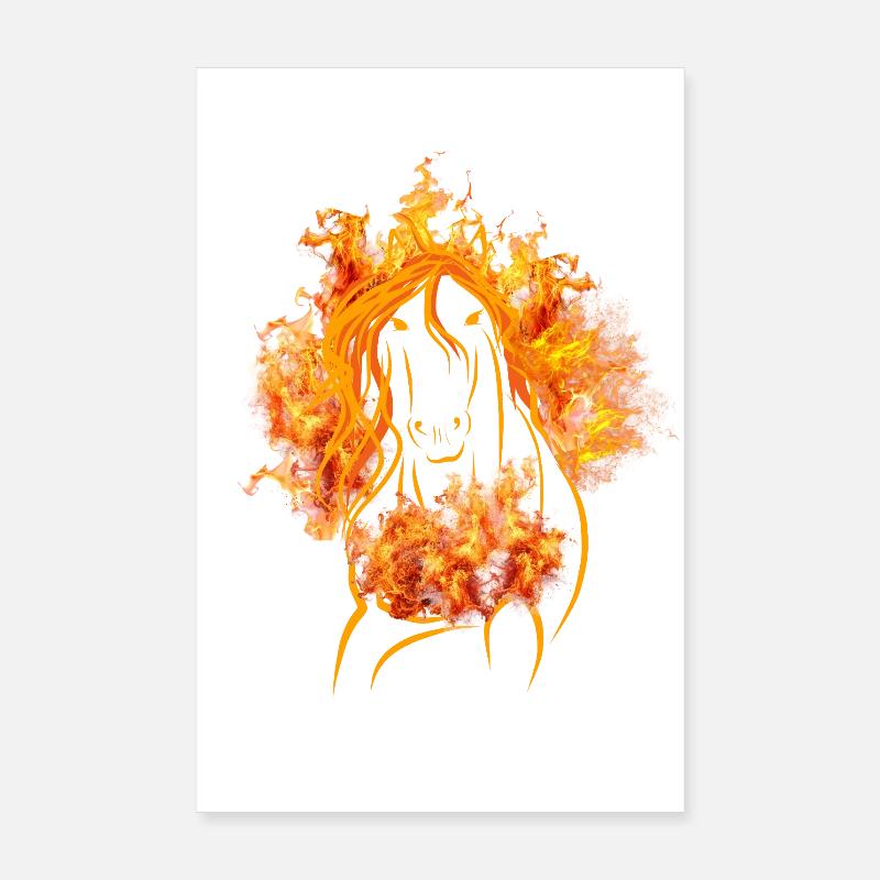Fire Horse - Votre temps pour le courage du changement Poster 20 x 30 cm