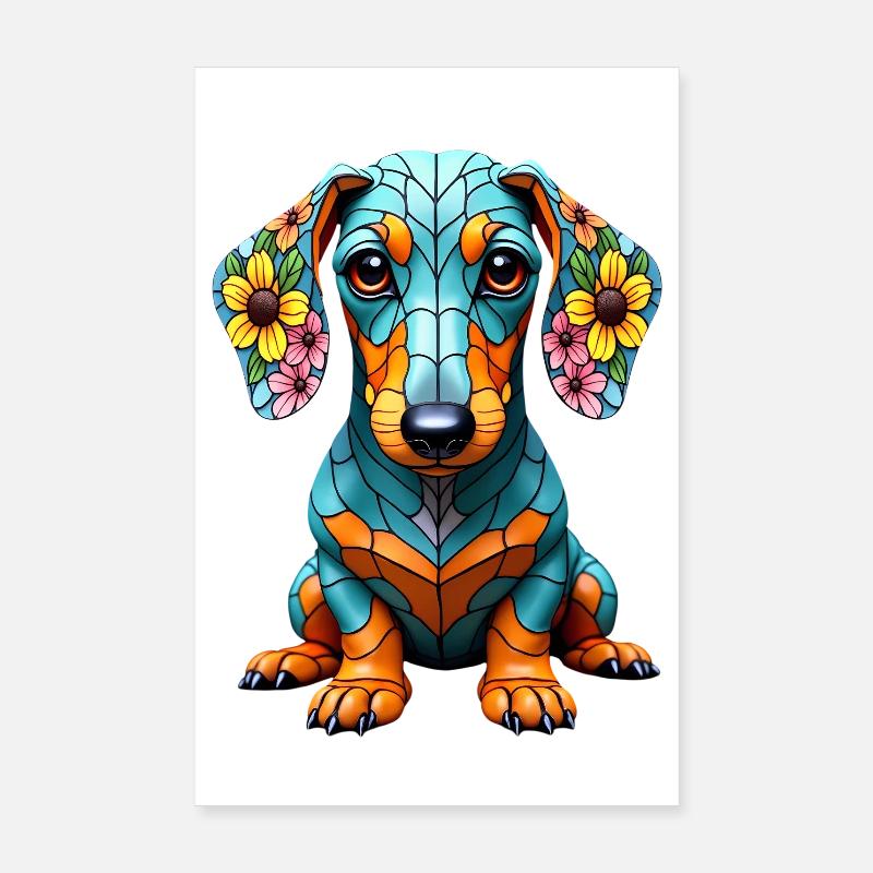 Dackel teckel teckel tekel Poster 20 x 30 cm