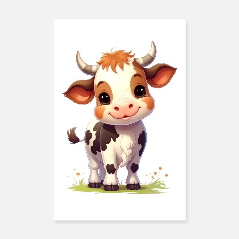 cute cow Poster 8" x 12" (20x30 cm)